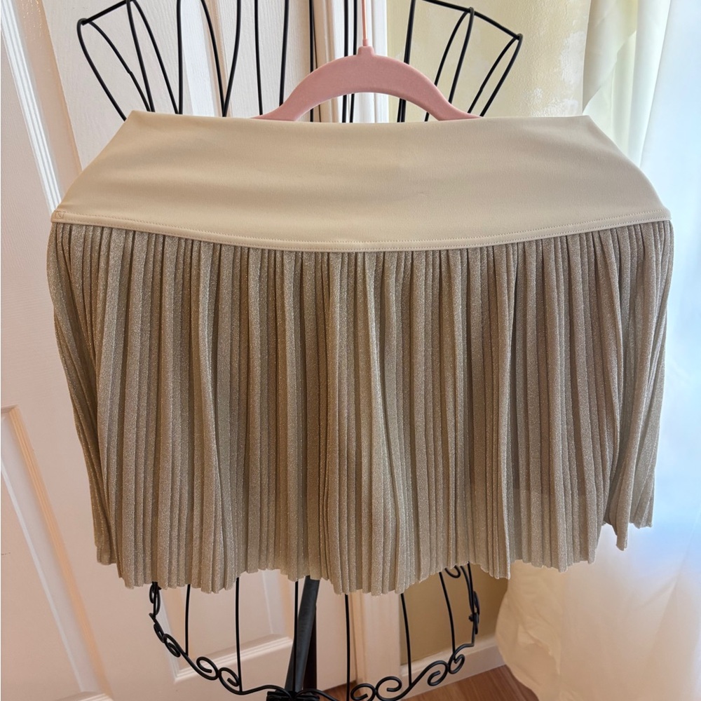 Aerie Sparkle Pleated Mini Skirt